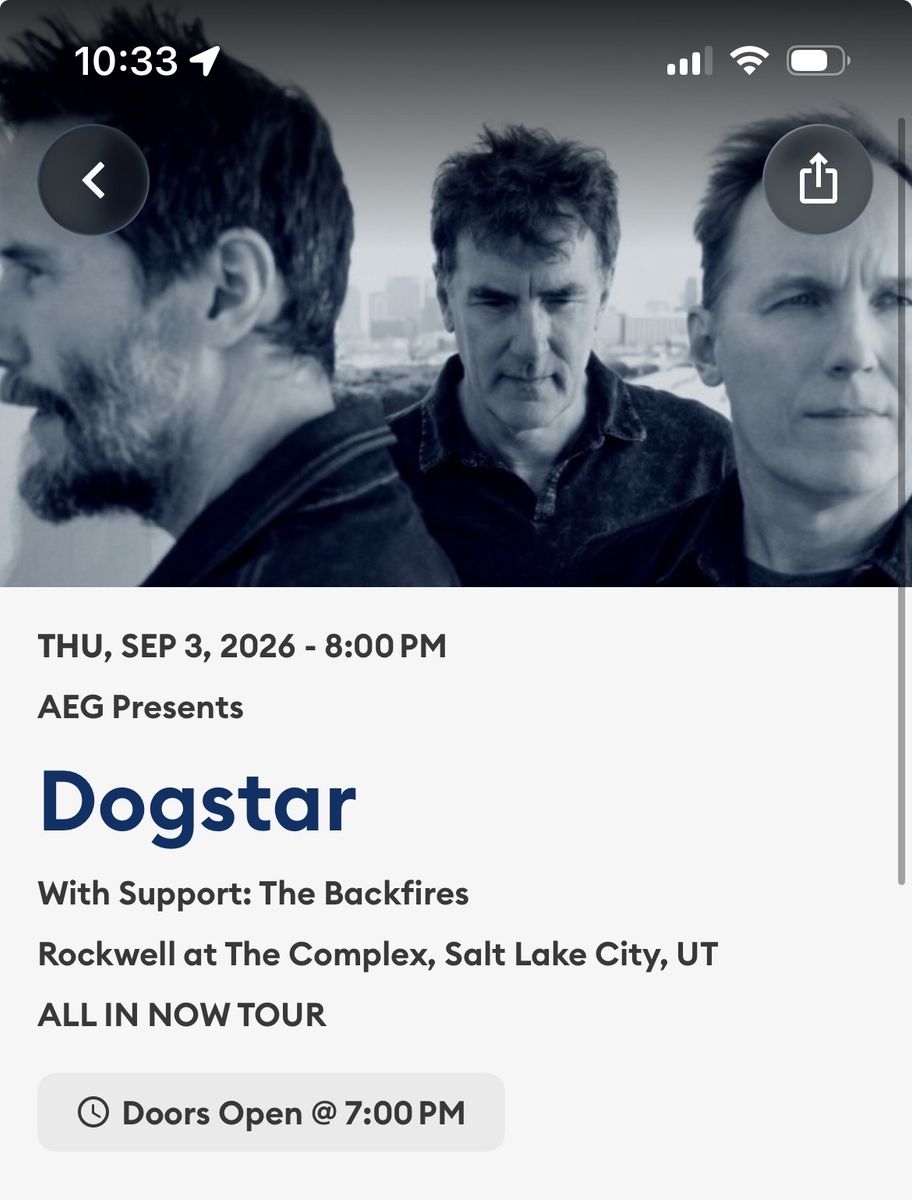 1 Ticket to Dogstar (Keanu Reeves band) tonight