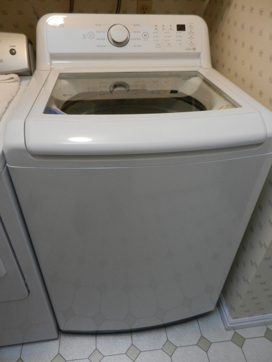 LG 4.5 Cu. Ft. Top Load Washer in White with Impeller, NeveRust Drum and TurboDrum Technology