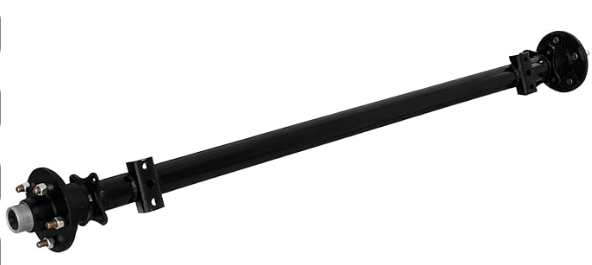 3500 lbs Trailer Axle with 5-Lug 4.5 Hubs - 61" Hubface 46" Spring Center