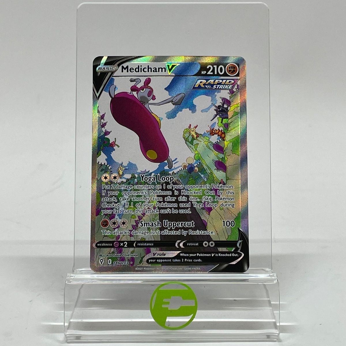 Pokémon TCG Evolving Skies Medicham V #186 English