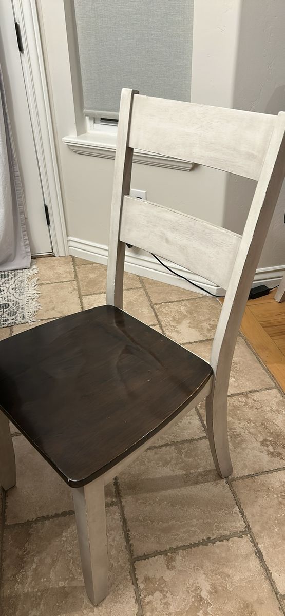 Two-Toned Dining Table and 5 Chairs