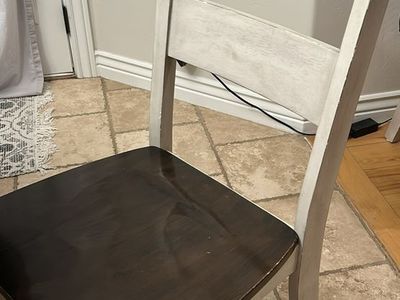Two-Toned Dining Table and 5 Chairs