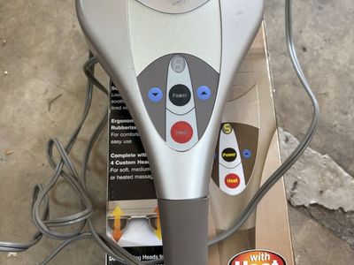 HoMedics Percussion Action Massager with Heat - Dual Pivoting Heads, Ergonomic Design
