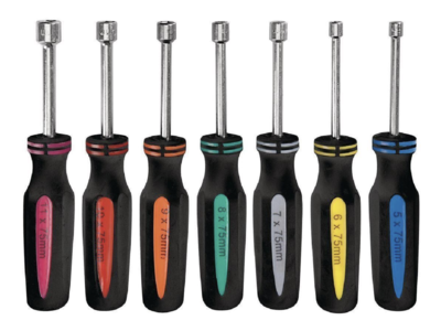 7pc Hollow Shaft Metric Nut Driver Set