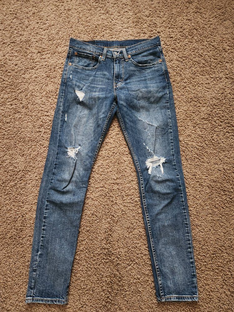 Levi ripped skinny taper 32l 32w