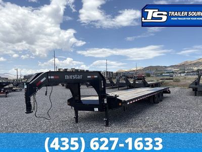 8.5x32 Norstar Iron Bull FXG Gooseneck Equipment Trailer - 22K GVWR - Max Ramps, Spare Tire