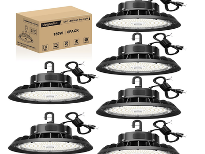 NEW UFO LED High Bay Light 150W 6 Pack, High Bay LED Shop Light