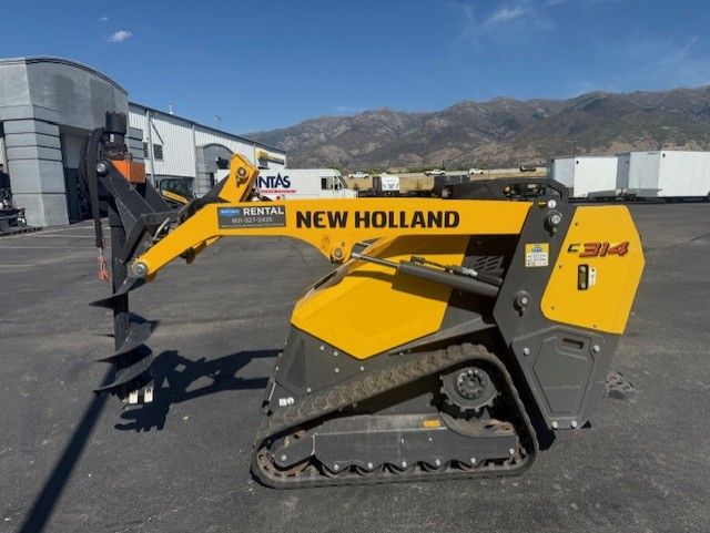 New Holland C314 Compact Track Loader with 12" Auger