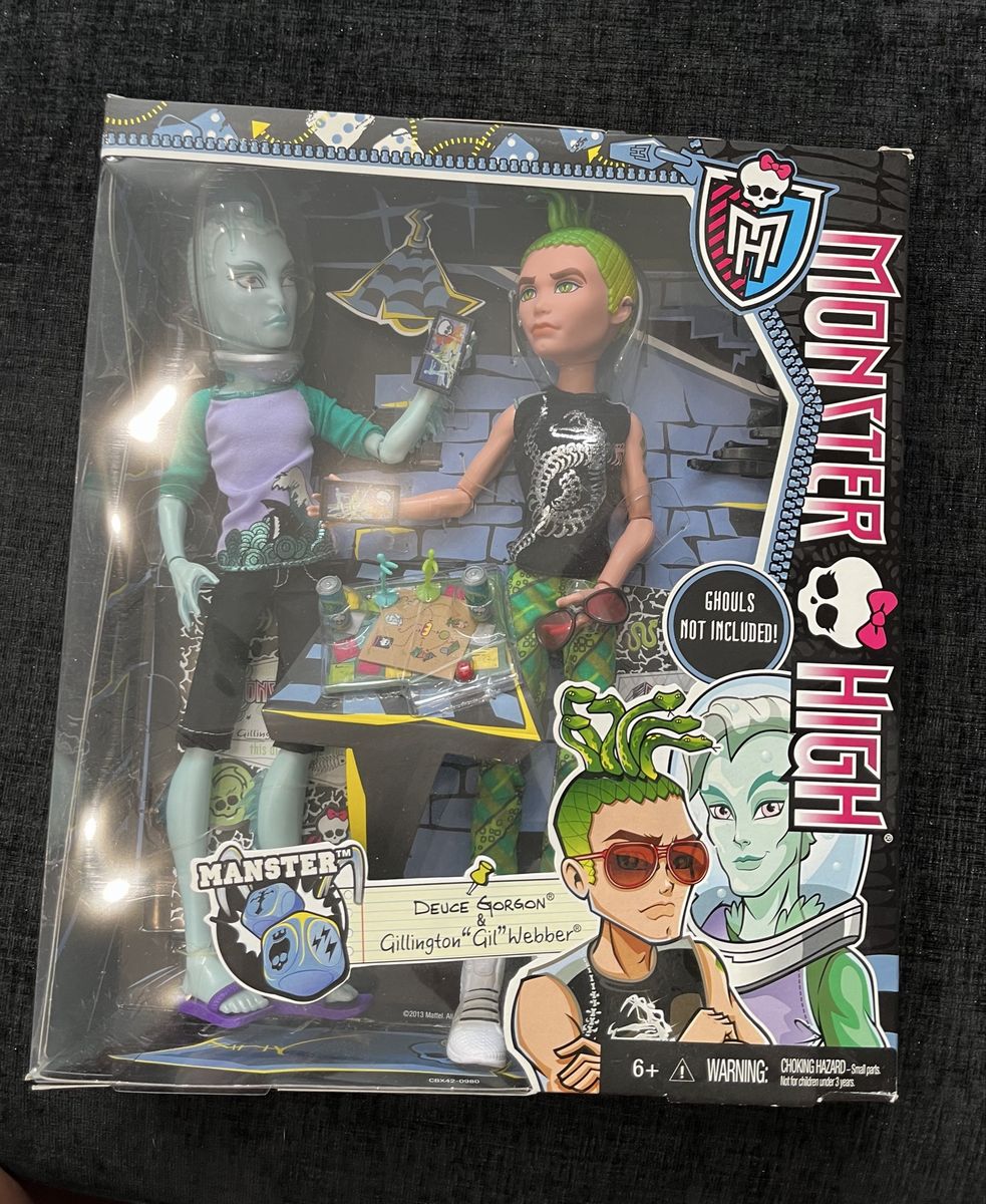 Monster High Manster Deuce Gorgon & Gillington Gil Webber 2-Pack NIB