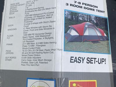 Hi-Tec Yosemite 18 3-Room Dome Tent 7-8 Person 18ft x 10ft