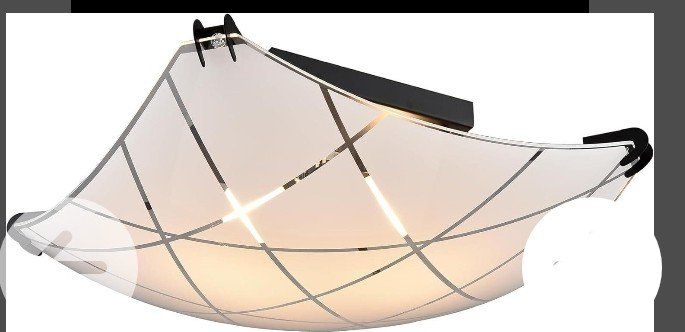 Modern LED Ceiling Light Dimmable Flush Mount Fixture with Retractable Shade (NEW)