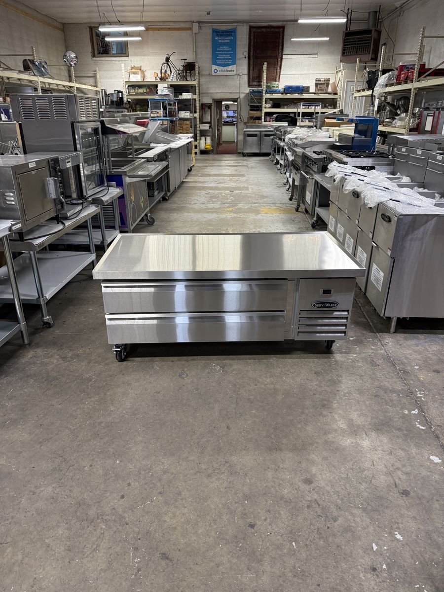 New Serv-ware refrigerated chef Base 62''wx32''DX26'' H 115 volts full Warranty