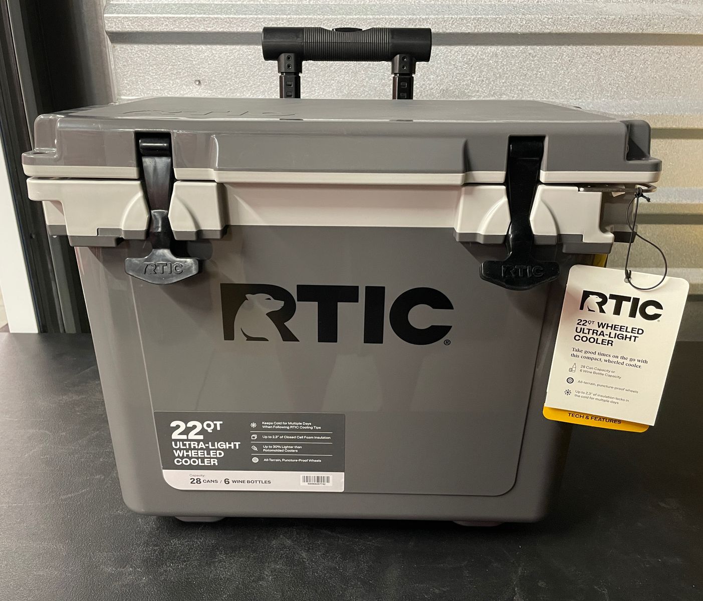[NEW] RTIC 22qt Ultra-Light Wheeled Hard-Sided Gray Cooler