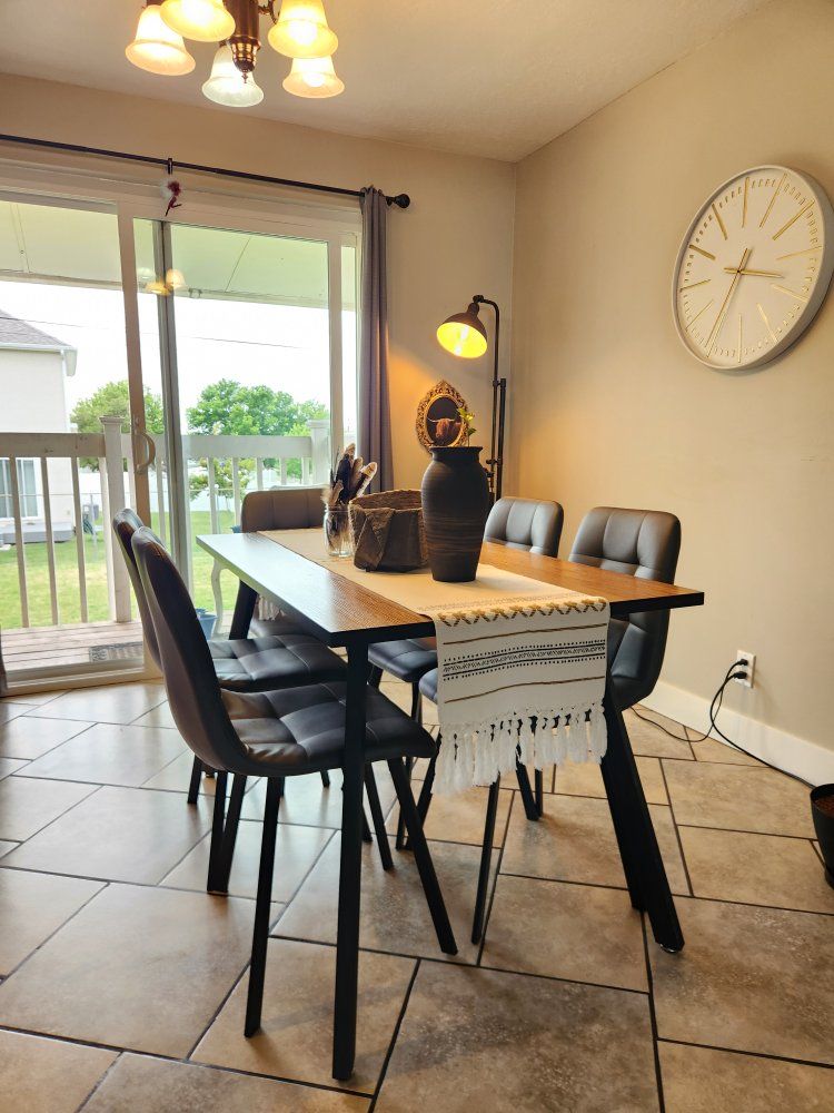 Dining table with chairs
