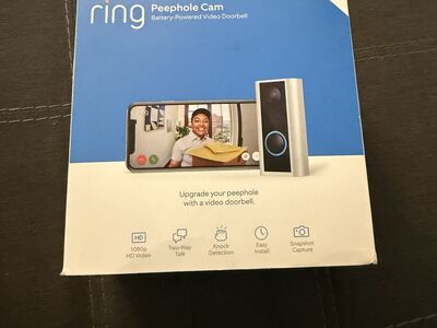 Ring Doorbell Peephole Cam - Like New in Box