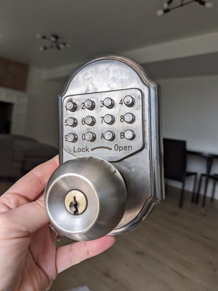 Mechanical Keypad Deadbolt Lock – Stainless Steel