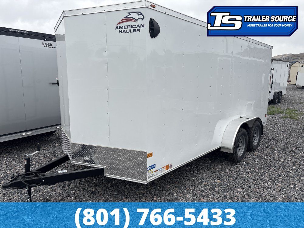 7x16 American Hauler Arrow Enclosed Cargo Trailer - 6'6" Interior - 7K GVWR - Ramp Door
