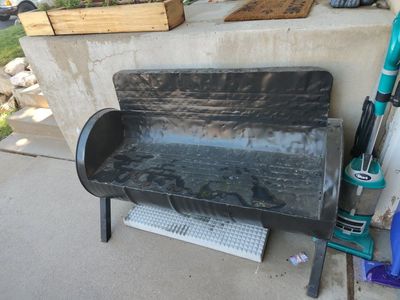 Custom Made Rustic Metal Bench - Unique Outdoor Seating