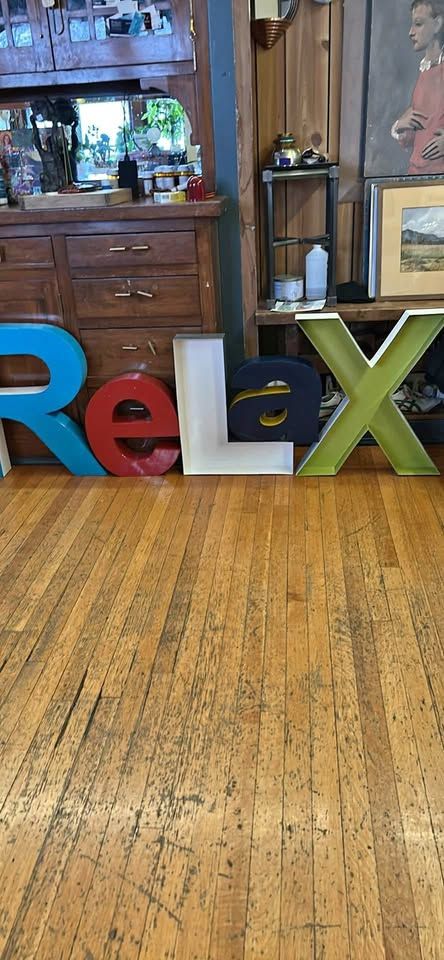 Large Custom 3D Message Letters RELAX colorful. Prefect for studios, cafe or Spas. Price to sell.