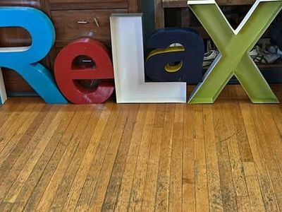Large Custom 3D Message Letters RELAX colorful. Prefect for studios, cafe or Spas. Price to sell.