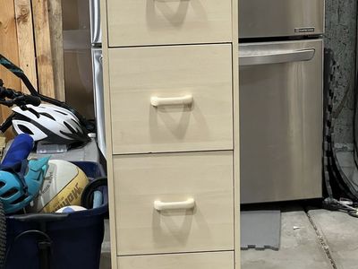 Light Wood Tone 4-Drawer Vertical Storage File Cabinet
