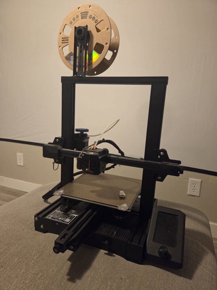 Creality Ender 3 v2 neo 3D Printer come with small amount of filament Black, Used - Ready to Print