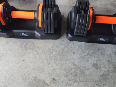 Set of 2** Adjustable Dumbbells 25lb =50lb Total
