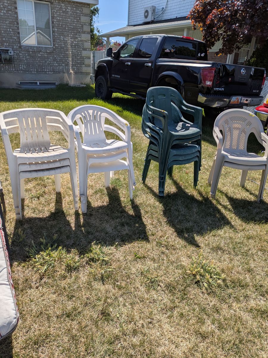 Plastic patio chairs