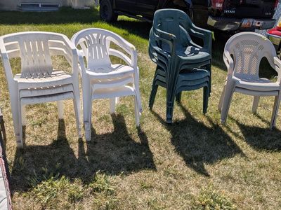 Plastic patio chairs