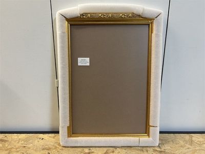 Gold frame - 16.5x23.4 - wooden hanging - brand new