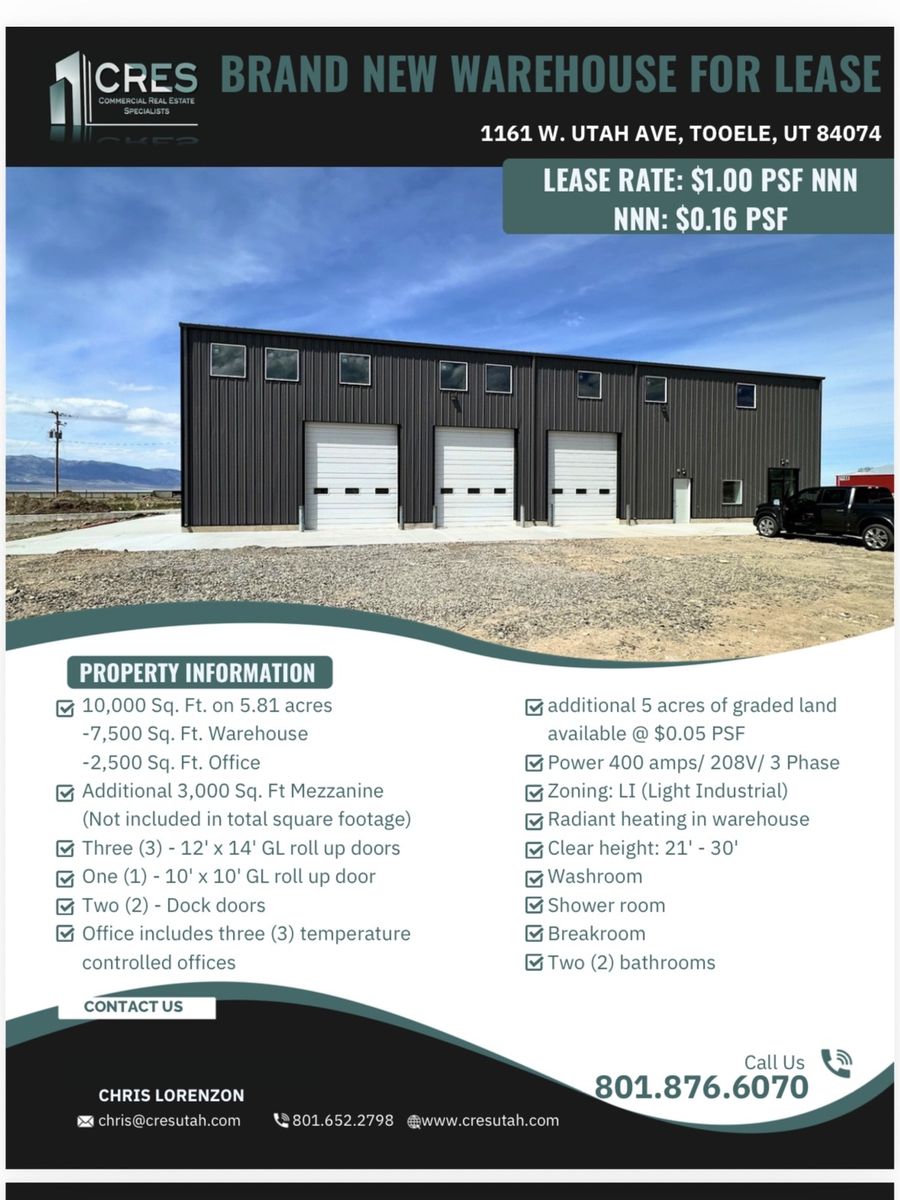 WAREHOUSE AND YARD FOR LEASE