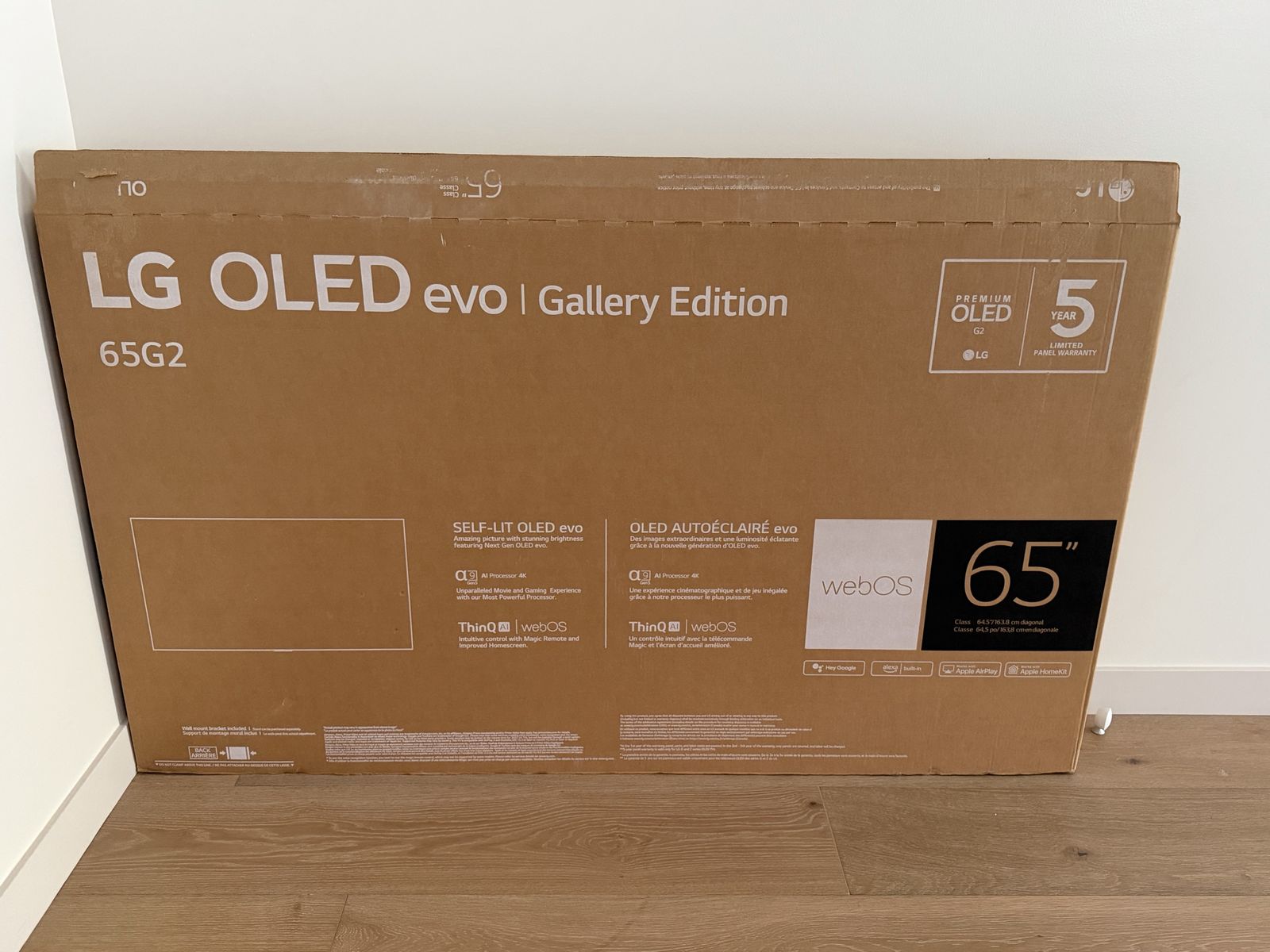 LG OLED Evo Gallery Edition 65G2 65" Smart TV