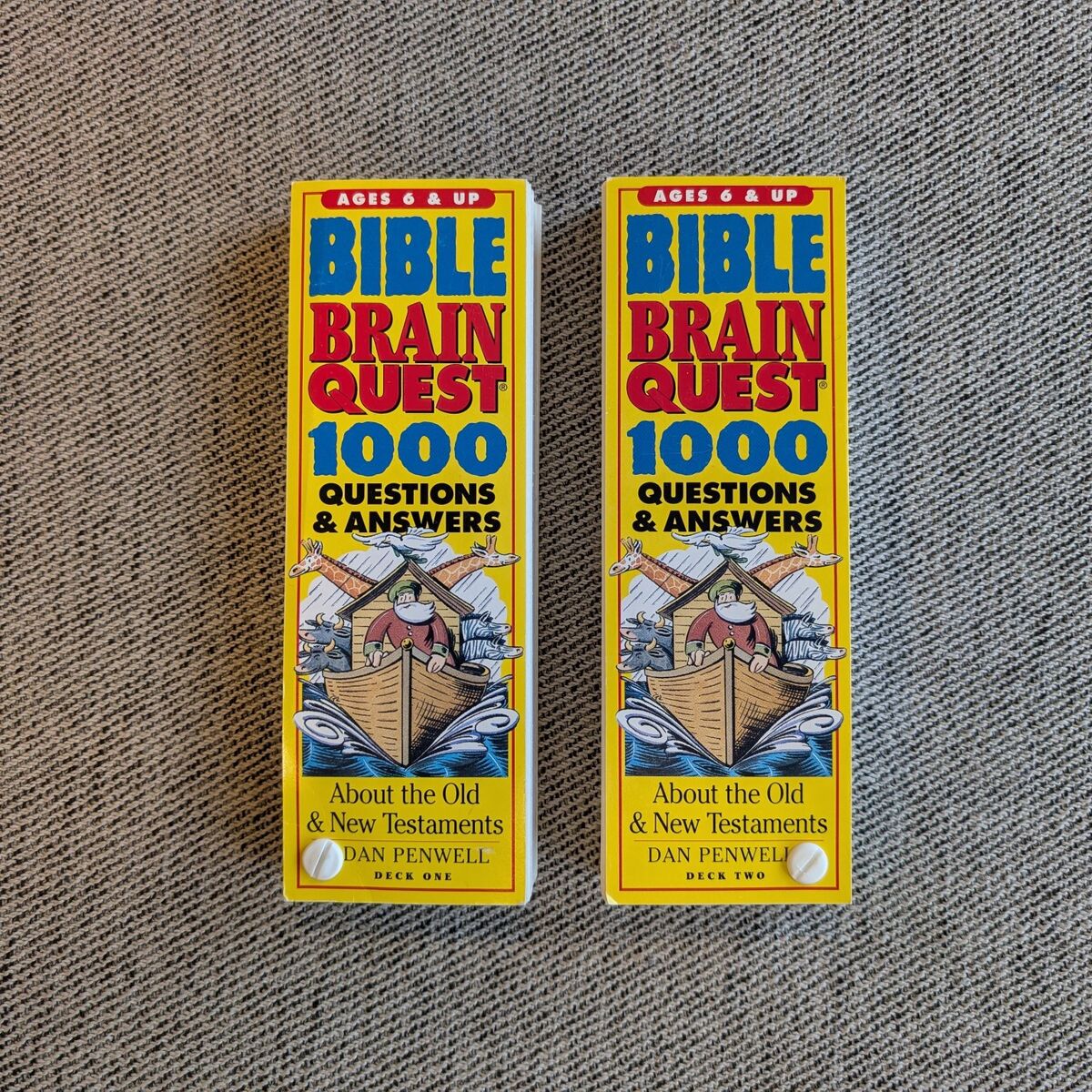 Vintage Rare Bible Brain Quest Deck 1 & 2