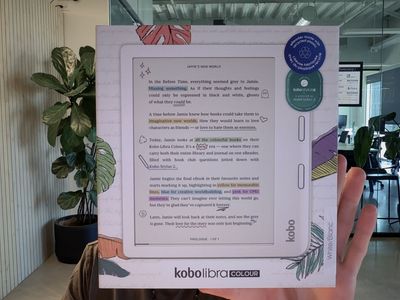 Kobo Libra Colour E-Reader (White), Stylus, & Tips