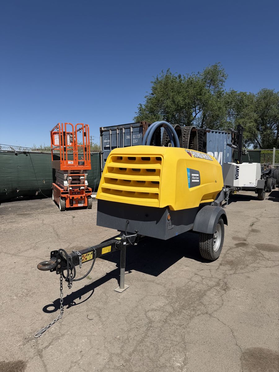 188 CFM Towable Air Compressor for Rent. Available with Hoses