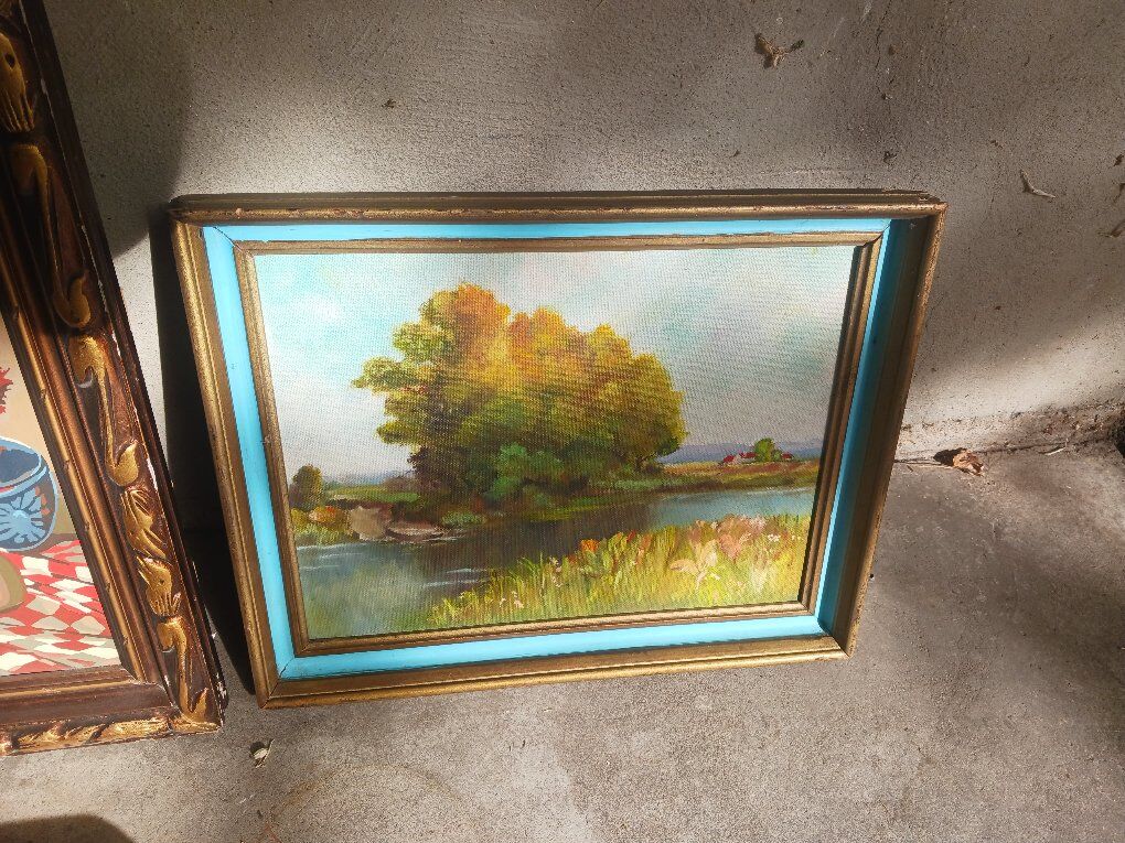 Oil painting tree 19" x 15 1/2"