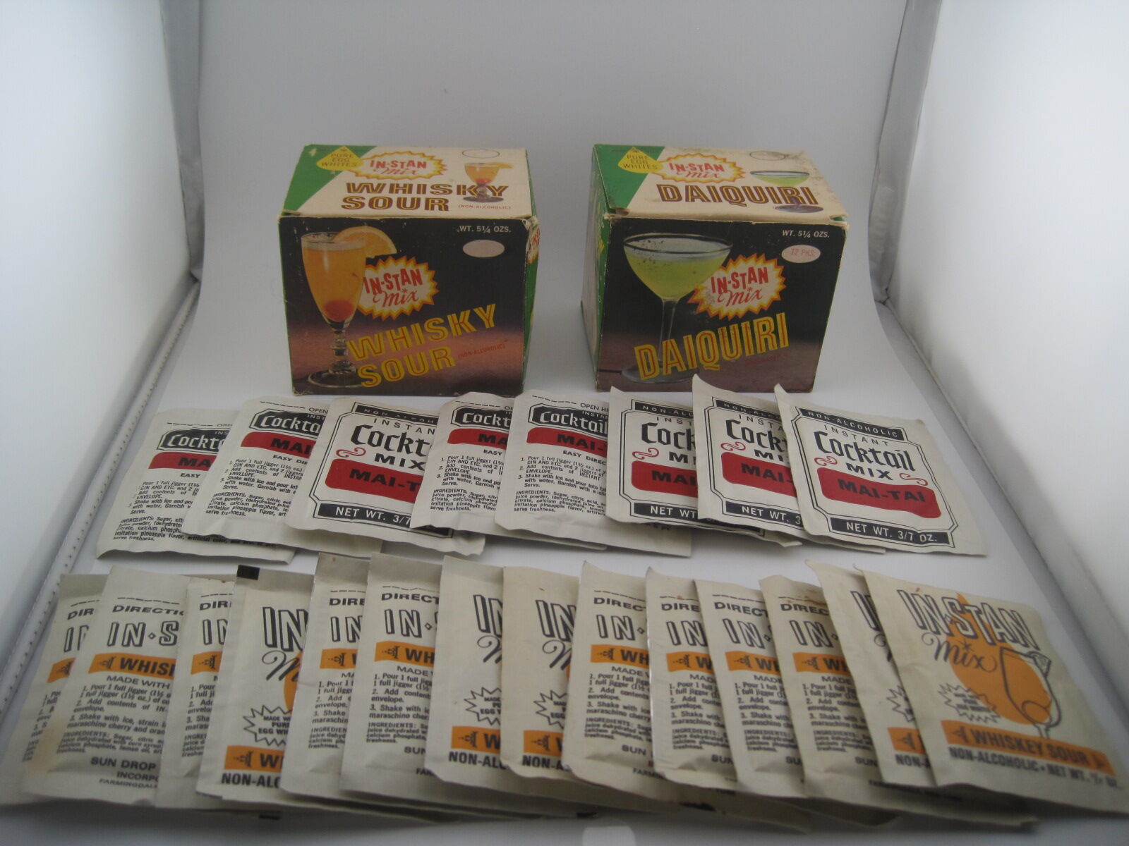 Vintage In-Stan Mix Mai-Tai (8) & Whisky Sour (14) Cocktail Mix (non-alcoholic)