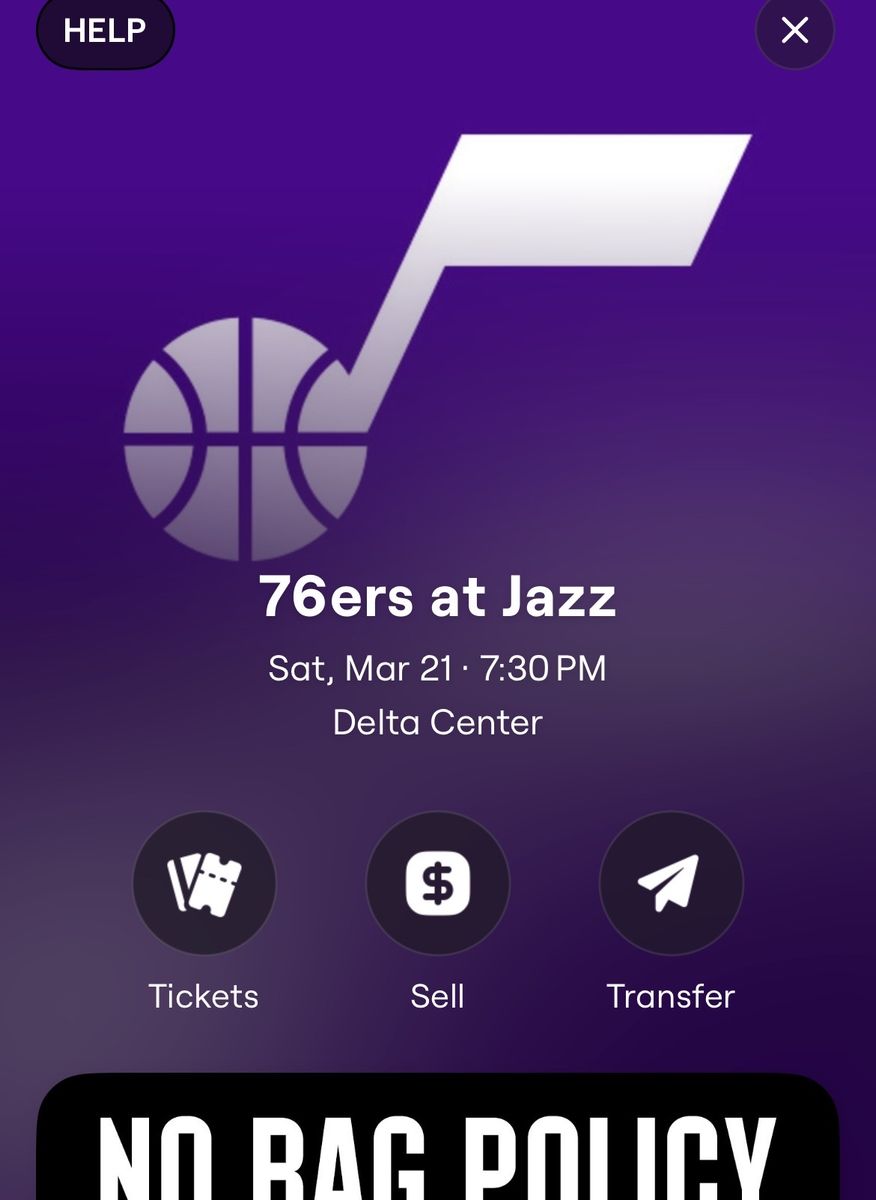 Utah Jazz vs 76ers – 4 Tickets