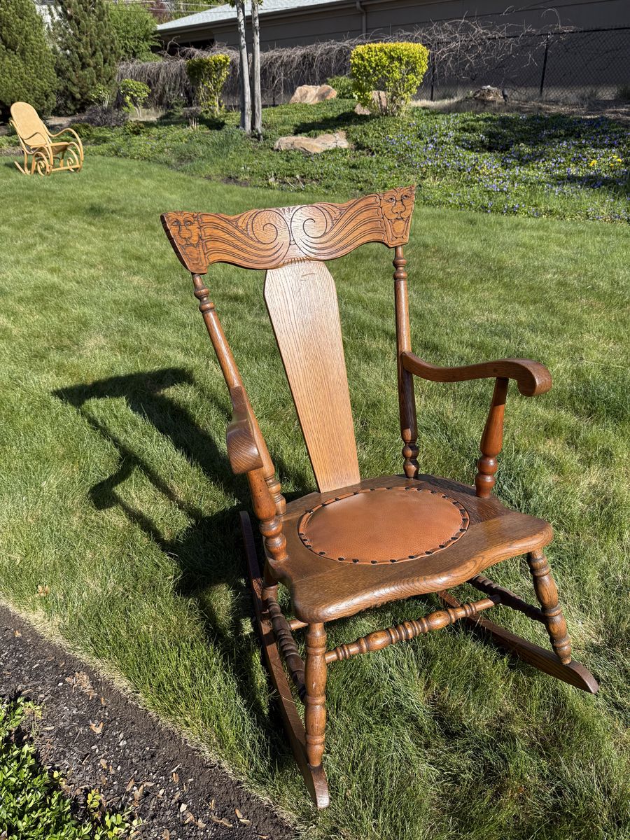 Antique oak rocker