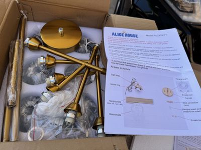 Alicia House New Gold Metal Ceiling Lamp