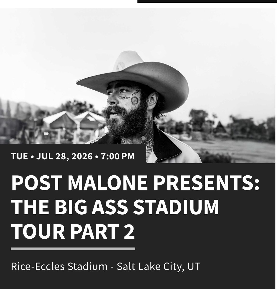 Post Malone/Jelly Roll Concert Tickets