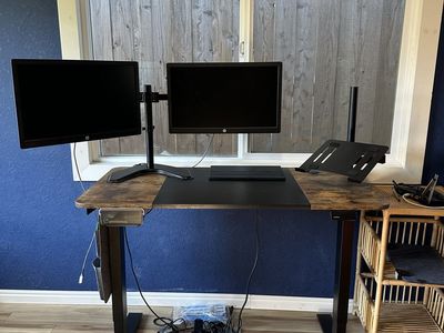 HP EliteDisplay E232 23-inch Monitor Dual Monitor Setup with Monitor Mount
