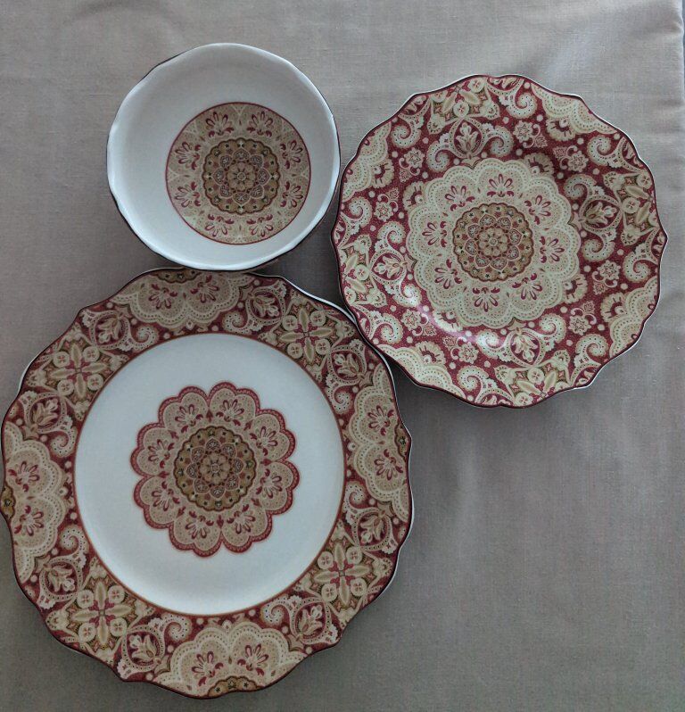222 Fifth Fine China Lyria Saffron Dish Set
