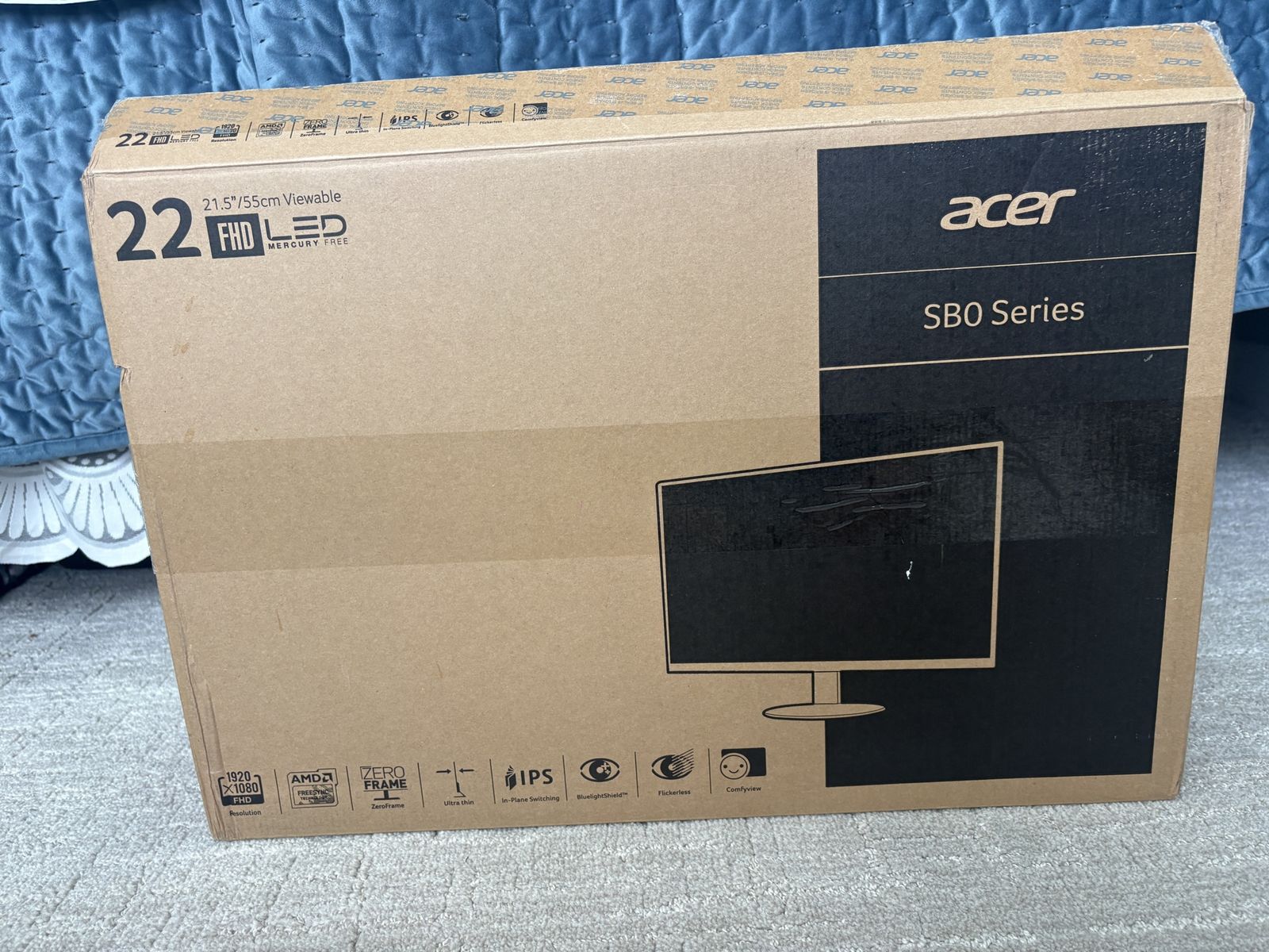 Acer SB0 Series 21.5" FHD IPS LED Monitor - ZeroFrame, AMD FreeSync