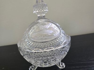 A Vintage Hofbauer crystal candy dish