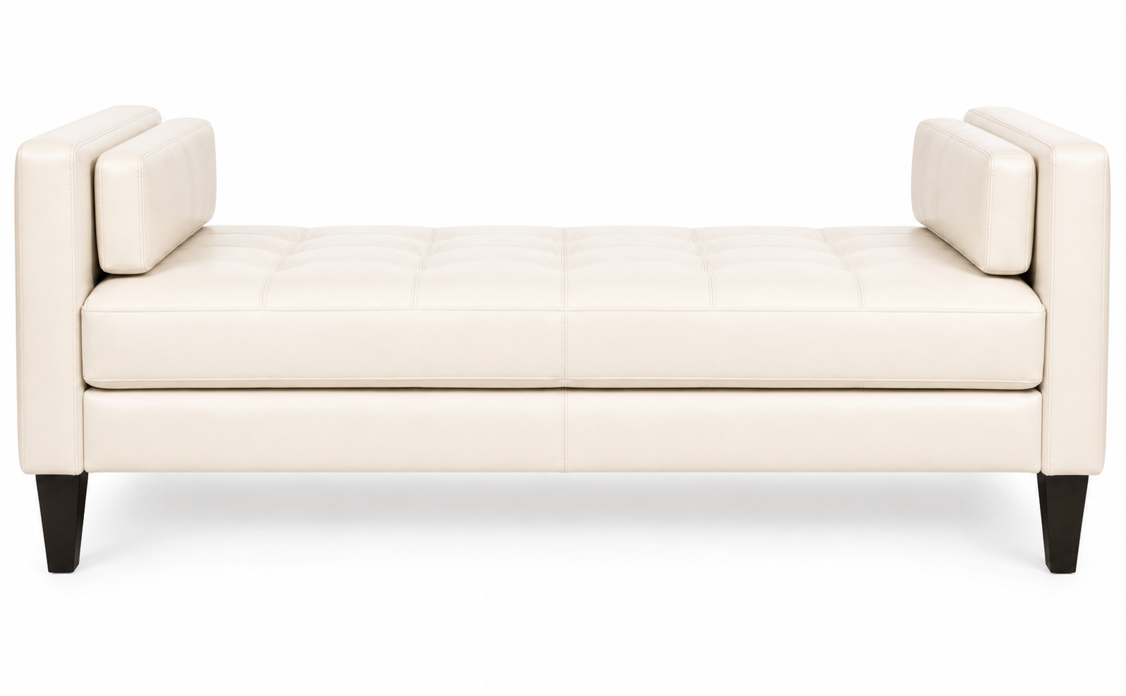 Macy’s Leather Tufted Daybed / Chaise Lounge – Ivory (Modern) $500 OBO