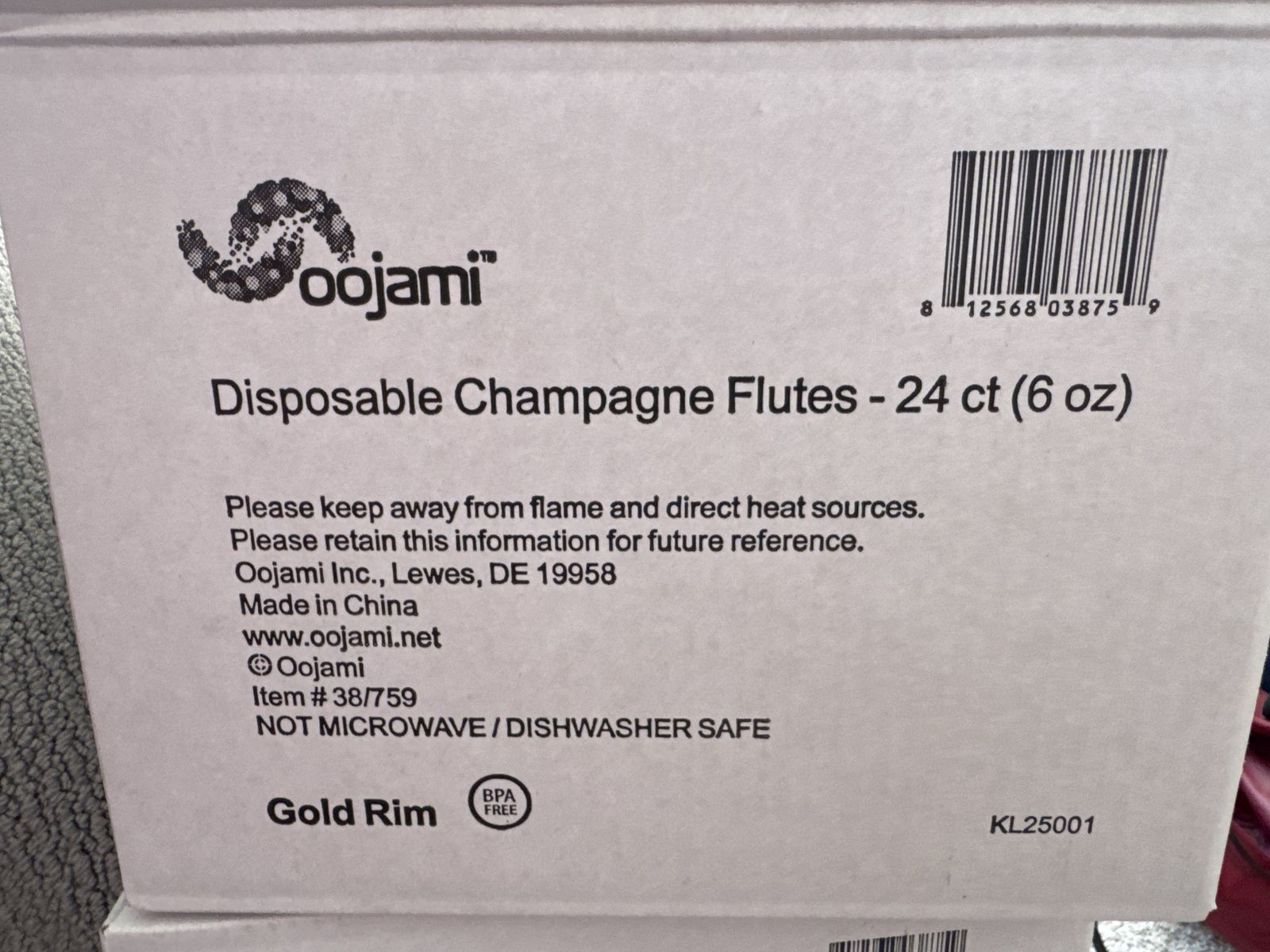 Oojami Disposable Champagne Flutes