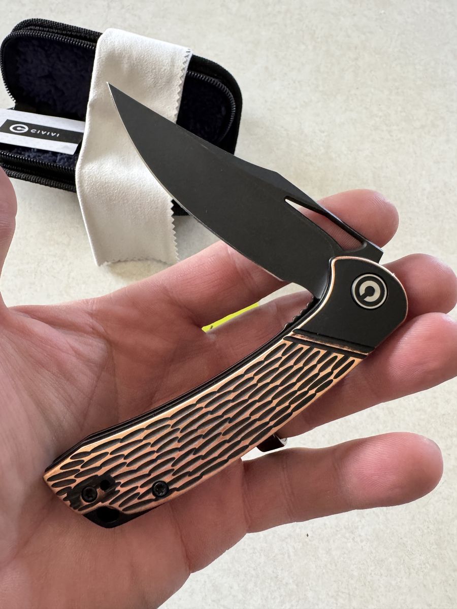 Brand New Copper Handle Pocket Knife (3.46" Blade)