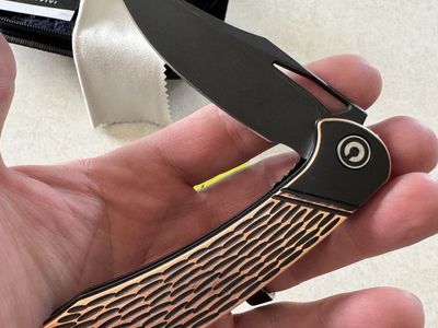 Brand New Copper Handle Pocket Knife (3.46" Blade)
