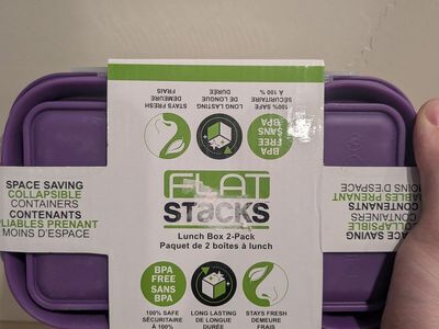 Flat Stacks Collapsible Lunch Box 2-Pack